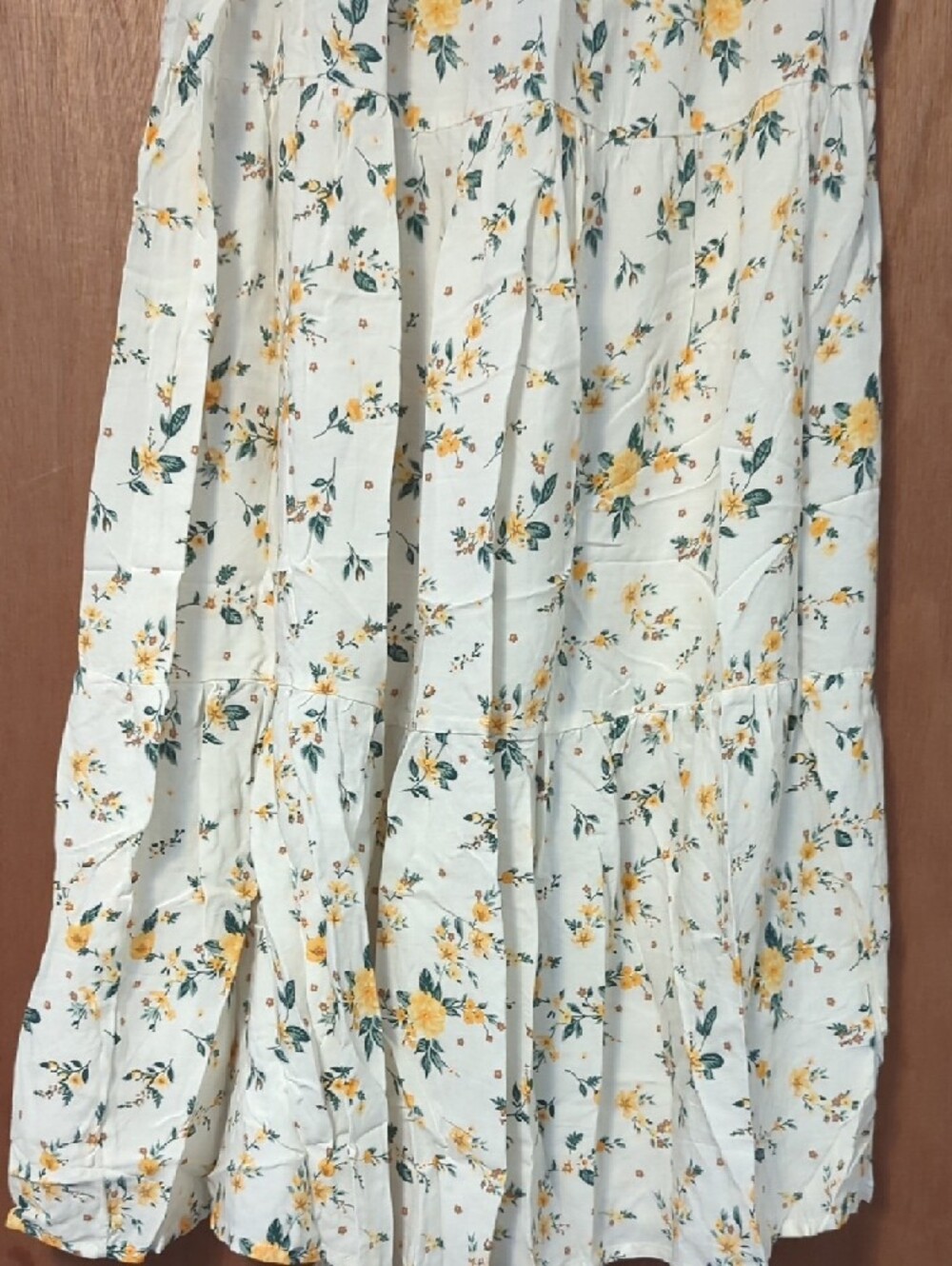 shosho Cream Maxi Skirt with Yellow Floral Print - Picture 6 of 16